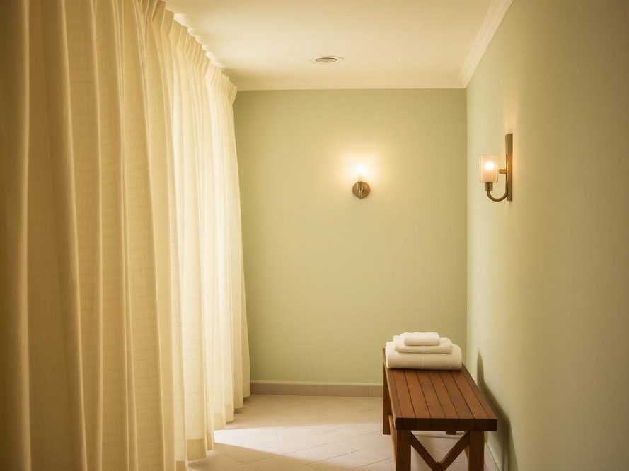 Quiet hallway leading to the massage rooms at Healing Spa in Sherman Oaks